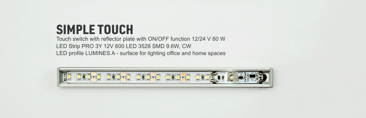 Montáž řídicí jednotky Simple Touch v profilu LUMINES A